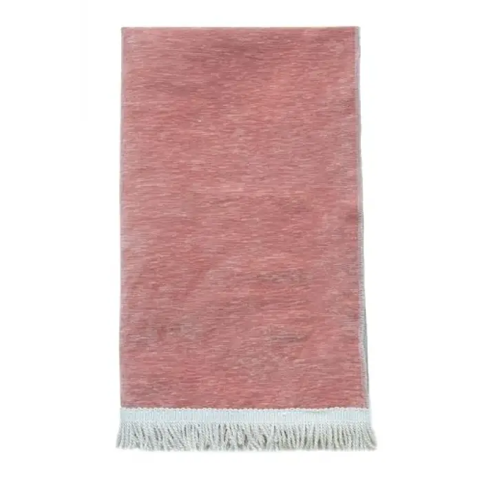 Kabe Desenli Örgü Püsküllü Şönil Seccade Pembe