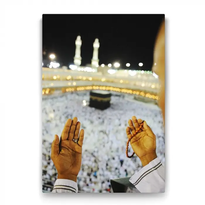 Kabe ve Dua Temalı 50x75 cm Tablo