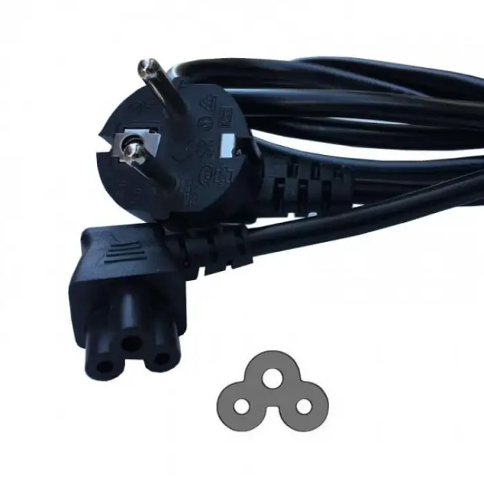 Kablo, 2 metre notebook power 2 metre 90 derece yonca power kablo