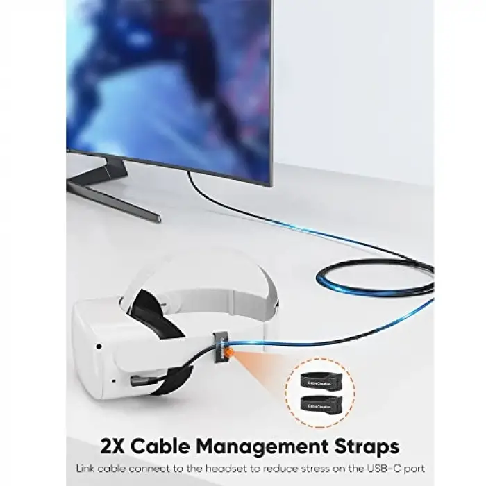 Kablo, 5 Gbps Type-C VR data Şarj Kablosu Oculus Quest 2 için Link Cable 90° Type-C Uç USB 3.2 5 Metre 3A CC1064 Profesyonel Bilgisayar bağlantı Kablosu