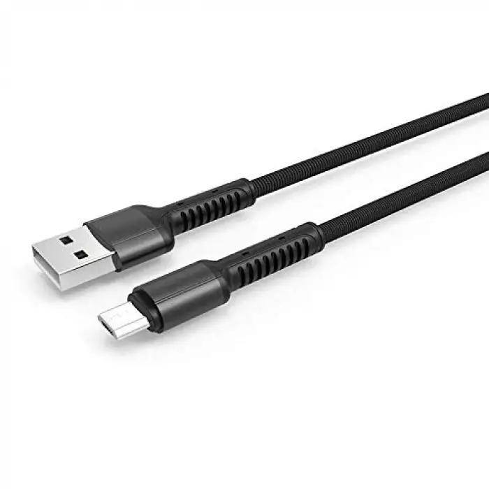 Kablo, Hasır Kırılmaya Dayanıklı 30 cm LS66 Micro Usb Gri