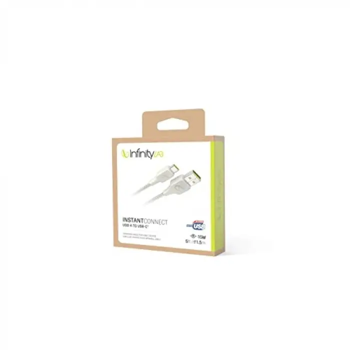 Kablo, Infinitylab by - InstantConnect USB-A USB-C, Beyaz, 1.5m