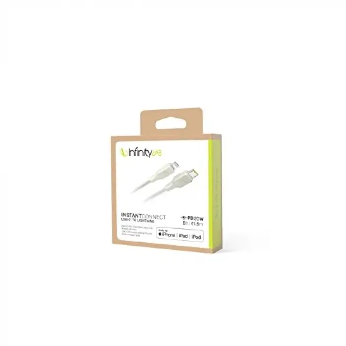 Kablo, Infinitylab by - InstantConnect USB-C Lightning, Beyaz, 1.5m