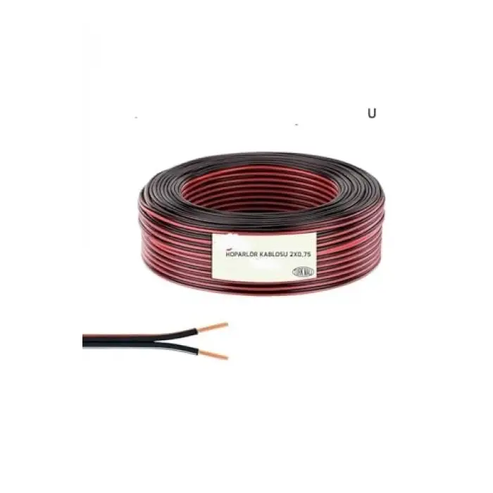 Kablo, MC Merlin 2x0.75mm2 Cca Yassı Kordon 100 Metre