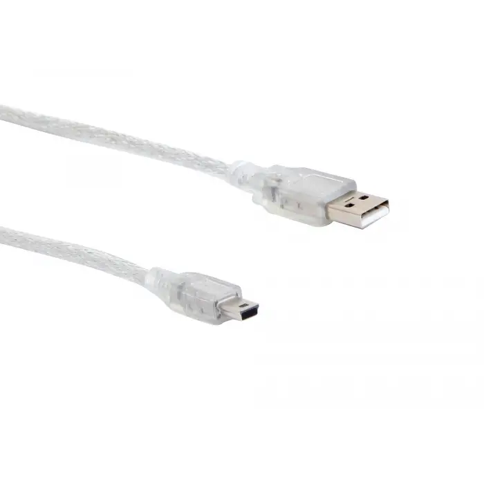 Kablo, SL-UK55 Usb2.0 5m Şeffaf Usb AM/Mini 5pin
