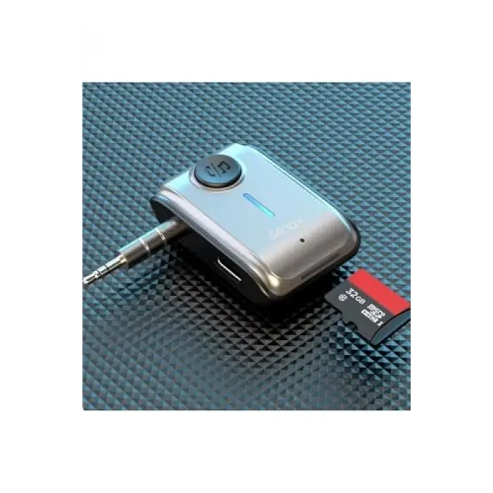 Kablosuz Bluetooth Araç Ses Adaptörü, 3.5mm Jack, Gümüş