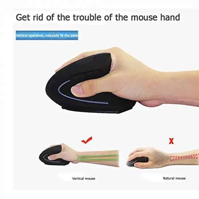 Kablosuz Ergonomik Dikey Mouse 800/1200/1600 DPI