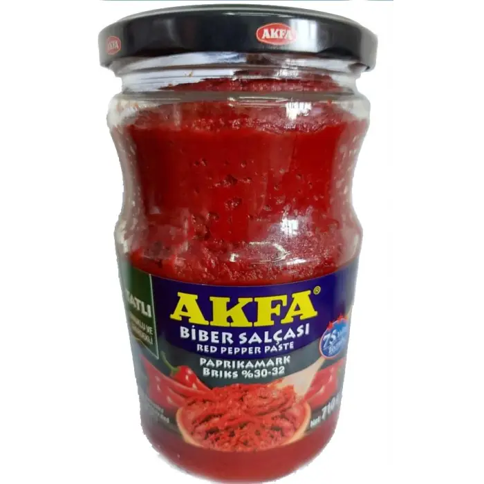 Kabuklu Çekirdekli Biber Salçası. 710 Gram% 30-32 Brix