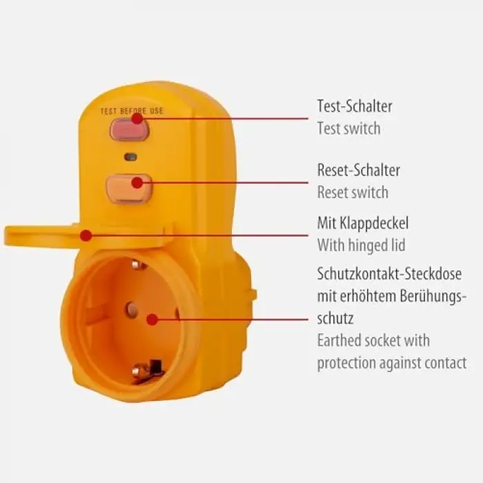 Kaçak Akım Koruma Röleli Tekli Priz