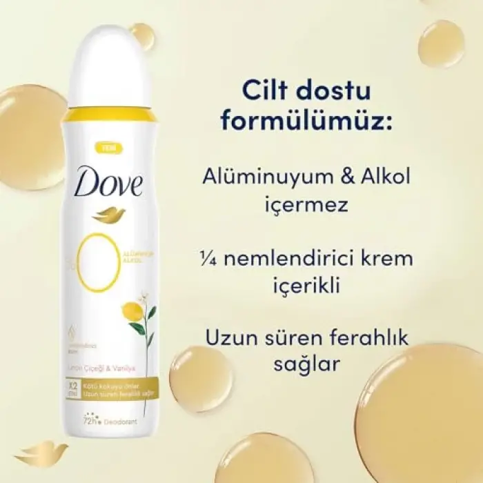 Kadın Deodorant%0 Alüminyum Limon Çiçeği & Vanilya 150ml
