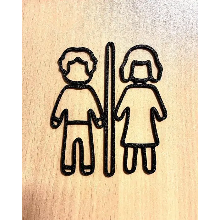 Kadın Erkek Ortak WC Tuvalet Tabelası