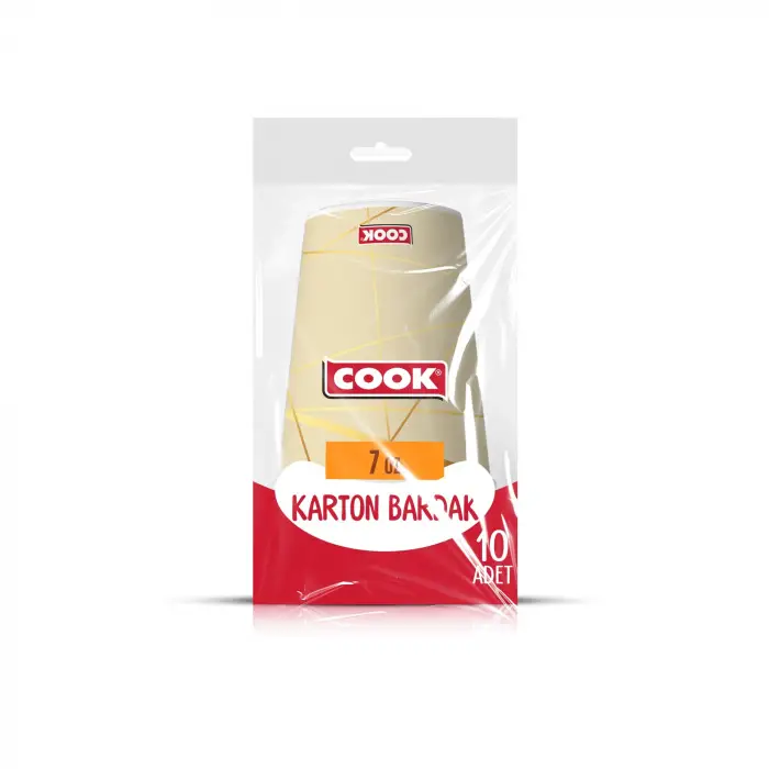 Kağıt Bardak, 7 oz (207 ml), 10 Adet, Tek Kullanımlık