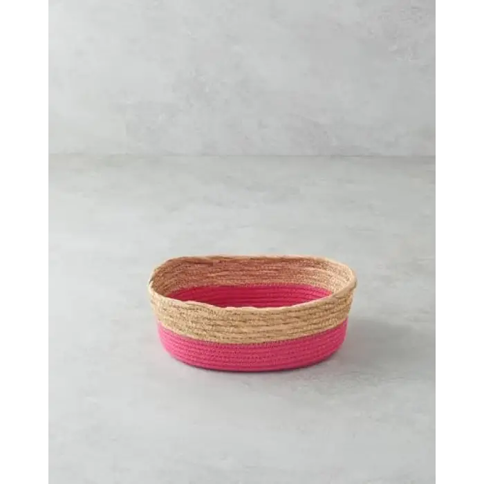 Kağıt İp Sepet Pembe