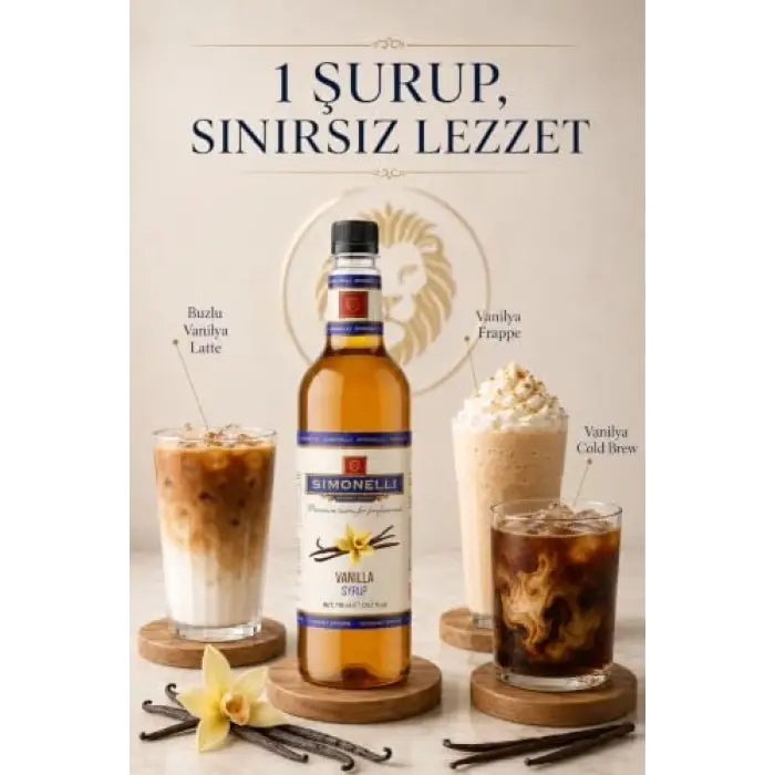 Kahve Şurubu Vanilya Aromalı 70 cl + Pompa