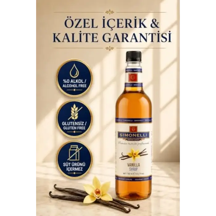 Kahve Şurubu Vanilya Aromalı 70 cl + Pompa