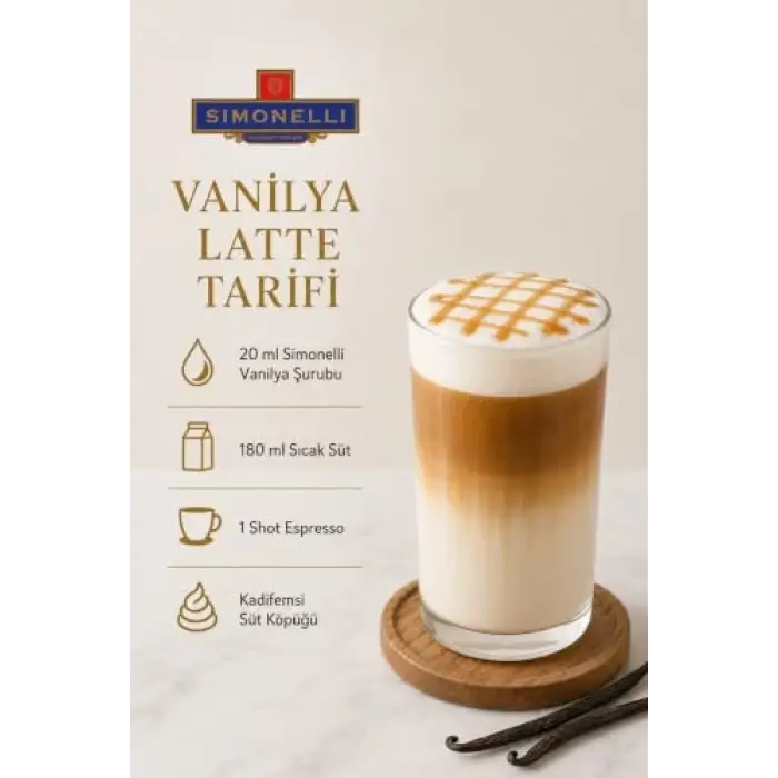 Kahve Şurubu Vanilya Aromalı 70 cl + Pompa