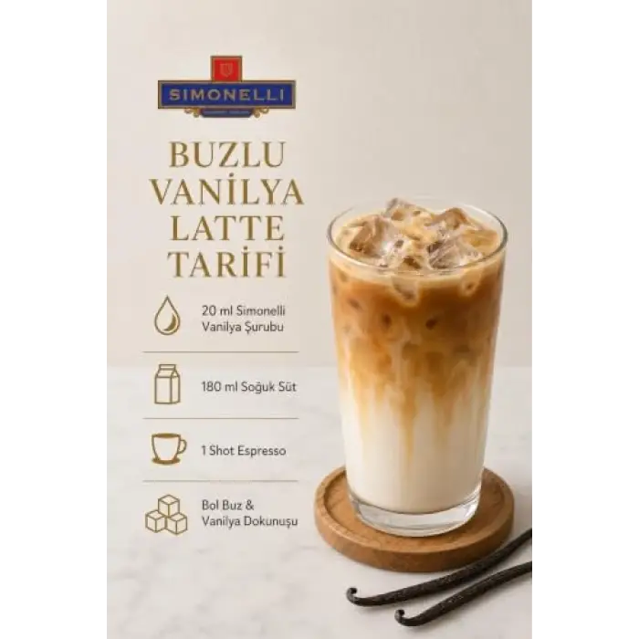 Kahve Şurubu Vanilya Aromalı 70 cl + Pompa