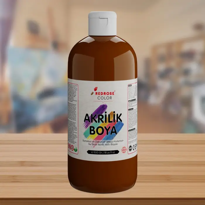 Kahverengi Akrilik Boya 500 gr