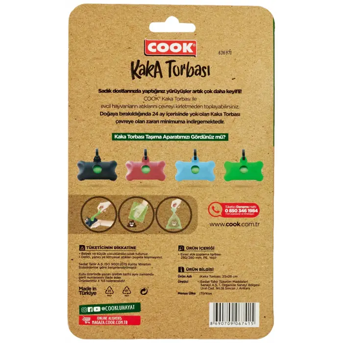 Kaka Torbası Yedeği, 30lu Rulo, 4lü Blister Paket