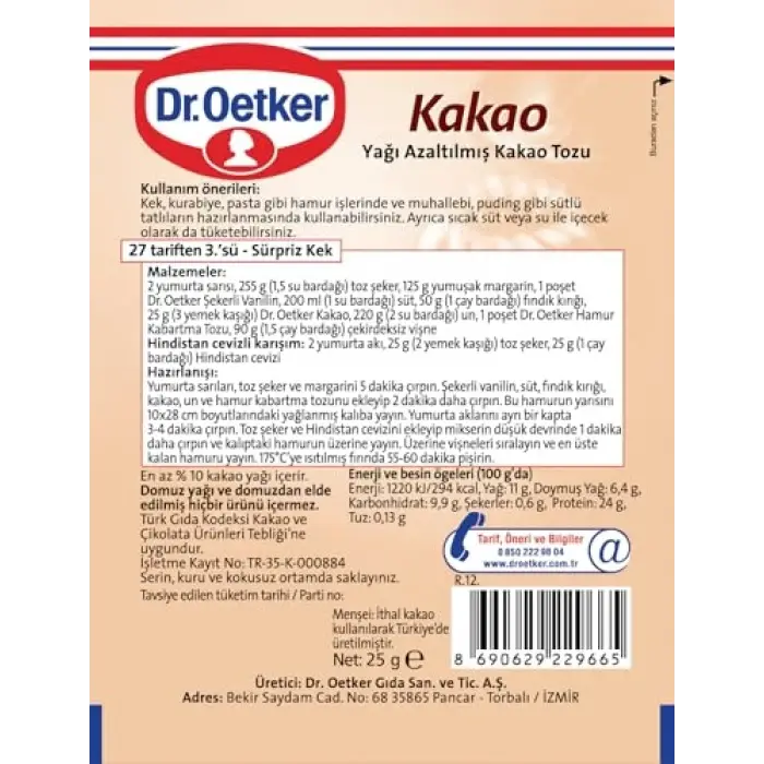 Kakao 25 g x 1 Adet