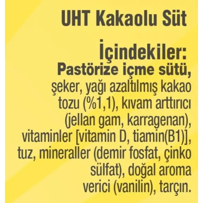 Kakaolu Süt, 180 ml x 27