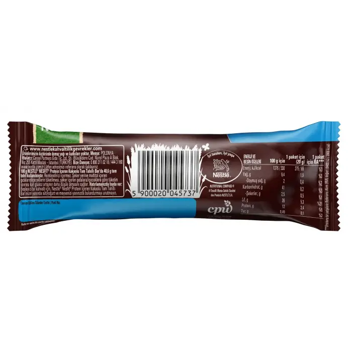 Kakaolu Tam Tahıllı Protein Bar 16x20g