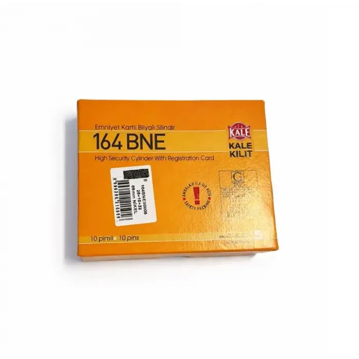 Kale 164BNE Bilyalı Barel Nikel Kapı Kilit, 68 mm