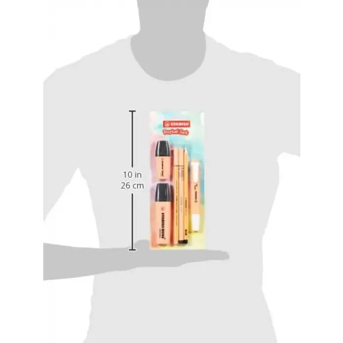 Kalem Seti - Tek Pastel Renk - 6lı Set - Turuncu