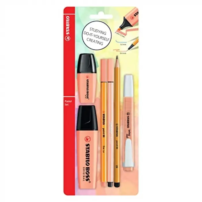 Kalem Seti - Tek Pastel Renk - 6lı Set - Yeşil