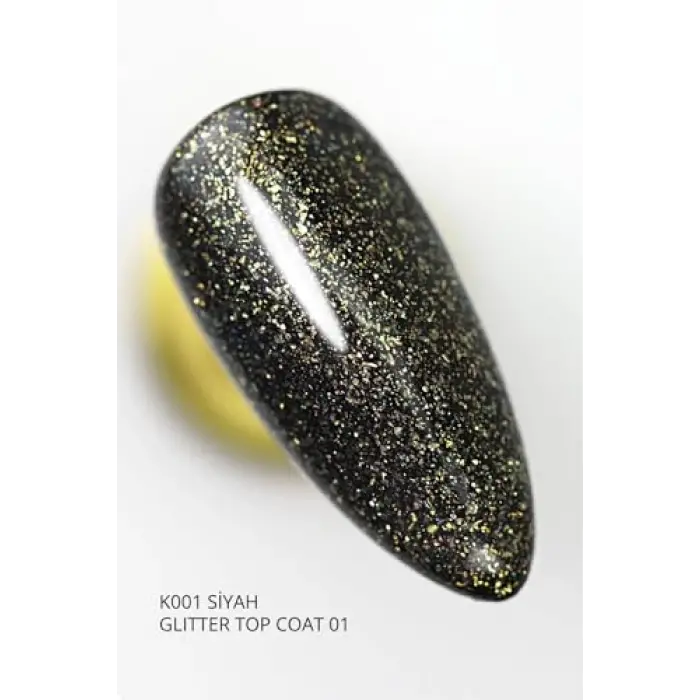 Kalıcı Oje İçin Glitter Top Coat 01 9 ml
