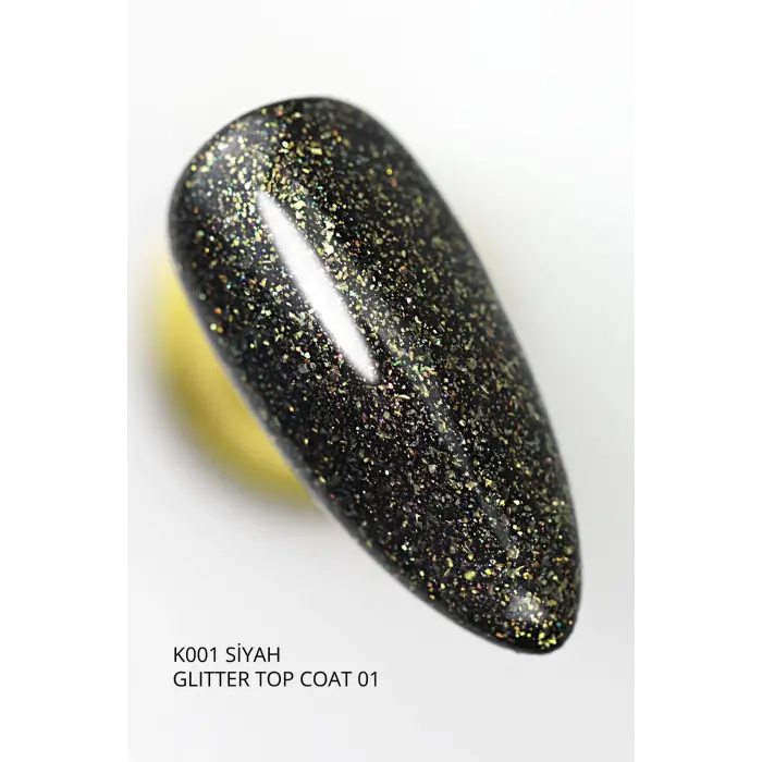 Kalıcı Oje İçin Glitter Top Coat 01 9 ml