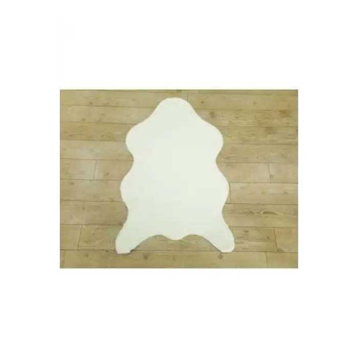 Kalın Beyaz Peluş Yumuşak Post Halı, 80 x 120