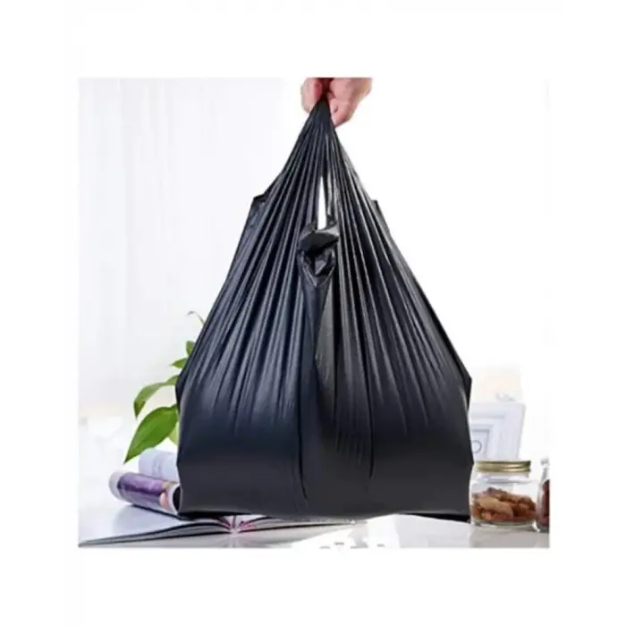 Kalın Siyah Orta Boy 5 Kg Hışır Atlet Poşet