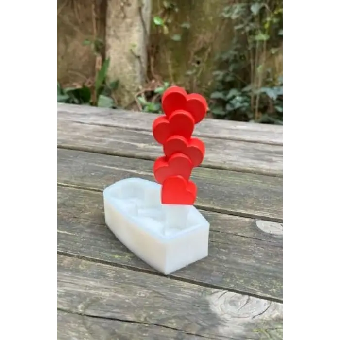 Kalp Sütun için Tekli Silikon Mum Kalıbı