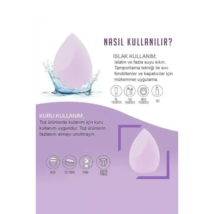 Kalpli 3lü Standlı Sünger