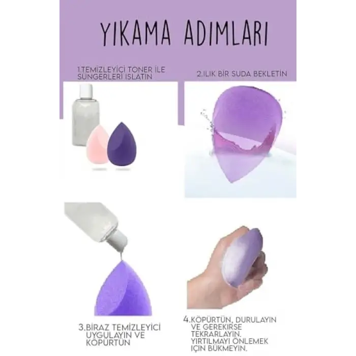 Kalpli 3lü Standlı Sünger