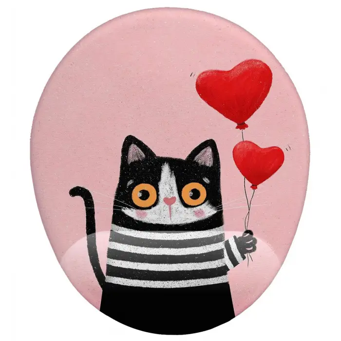Kalpli Balon ve Kedi Mouse Pad