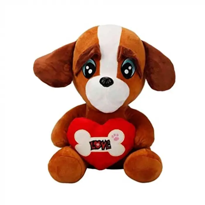 Kalpli Peluş Köpek 30 cm. - Siyah