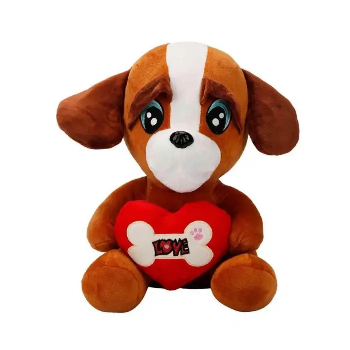 Kalpli Peluş Köpek 30 cm. - Siyah
