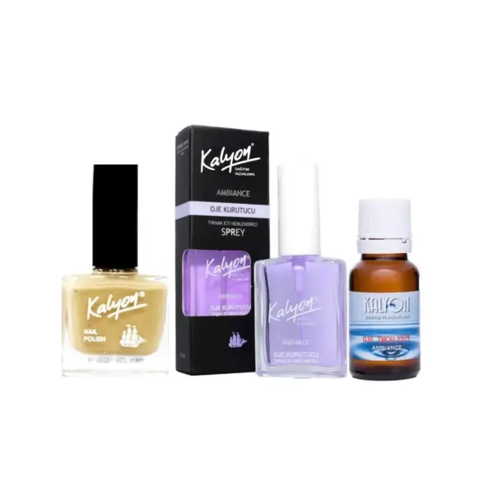 Kalyon Oje 233 + Oje Kurutucu Sprey 17 Ml + Oje Çözücü