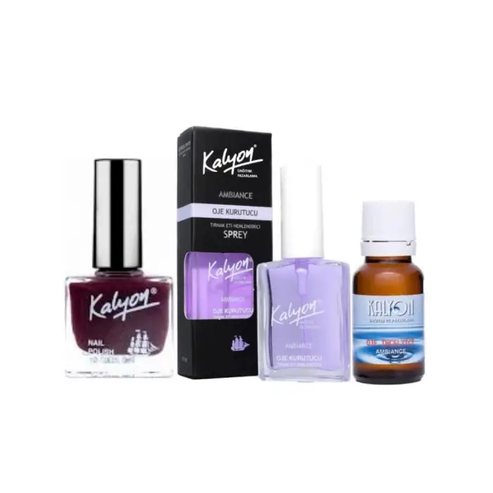 Kalyon Oje 307 + Oje Kurutucu Sprey 17 Ml + Oje Çözücü
