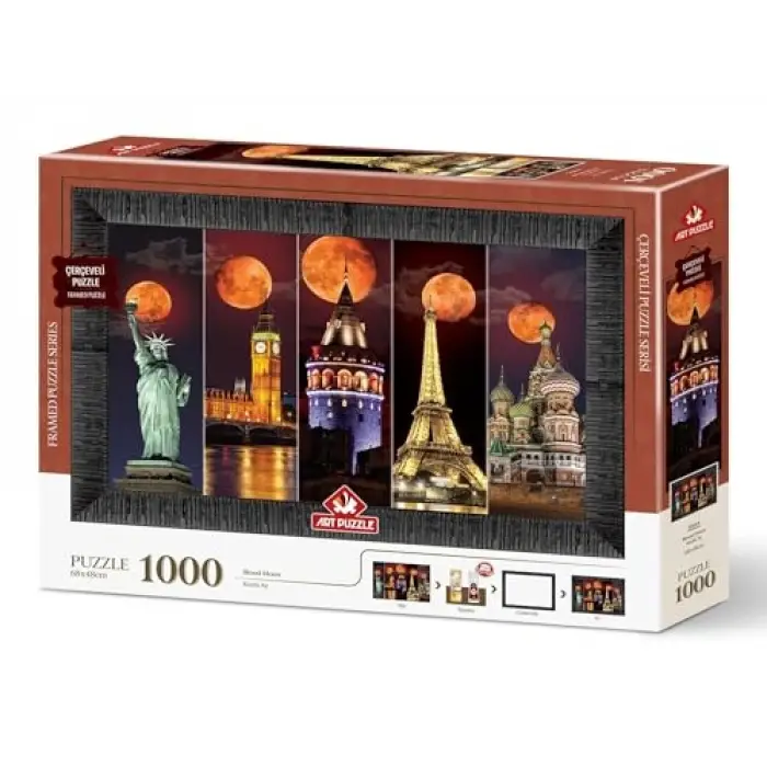 Kanlı Ay 1000 Parça Çerçeveli Puzzle