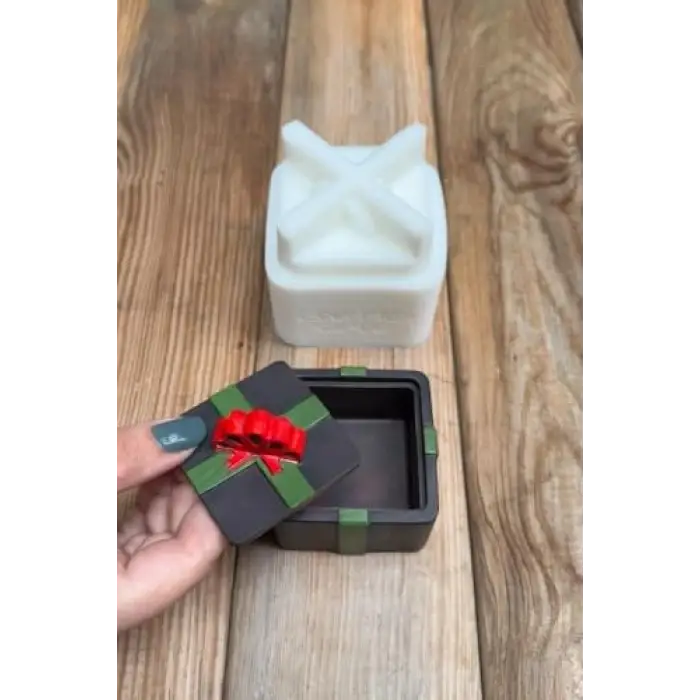 Kapaklı Silikon Kap Kalıbı Küp Paket