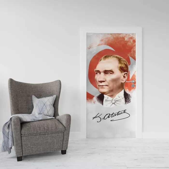 Kapı Giydirme Kapı Sticker Folyosu Atatürk