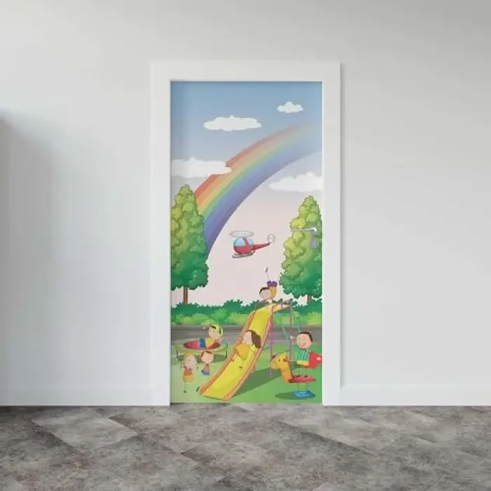 Kapı Giydirme Kapı Sticker Folyosu Çocuk Parkı