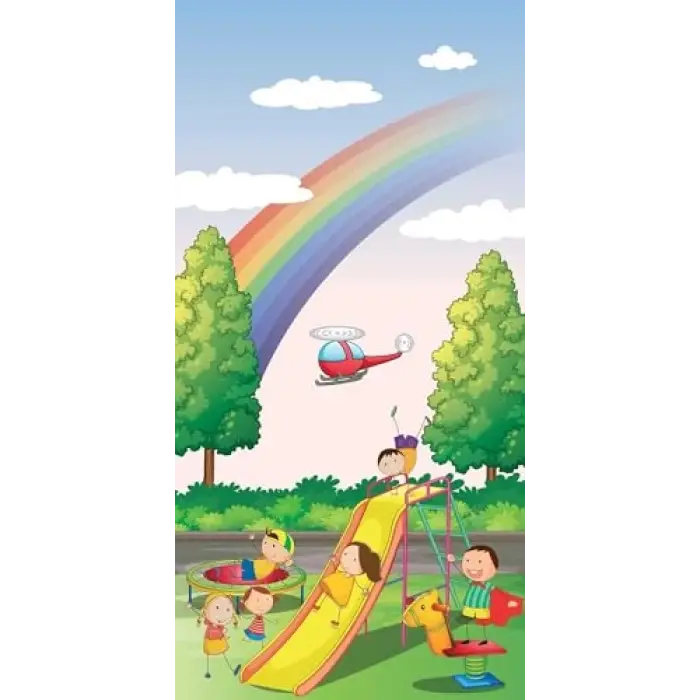Kapı Giydirme Kapı Sticker Folyosu Çocuk Parkı