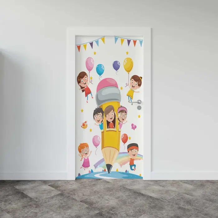 Kapı Giydirme Kapı Sticker Folyosu Kalem Balon