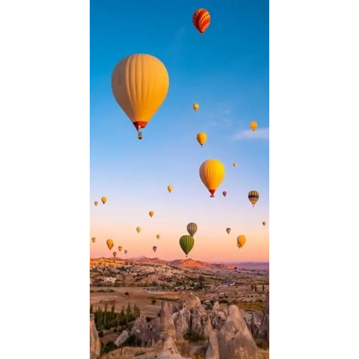 Kapı Giydirme Kapı Sticker Folyosu Kapadokya Balonlar