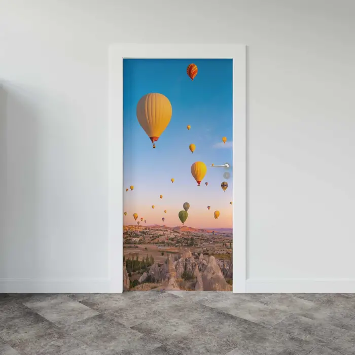 Kapı Giydirme Kapı Sticker Folyosu Kapadokya Balonlar
