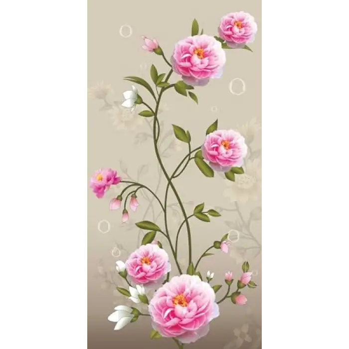 Kapı Giydirme Kapı Sticker Folyosu Pembe Gül
